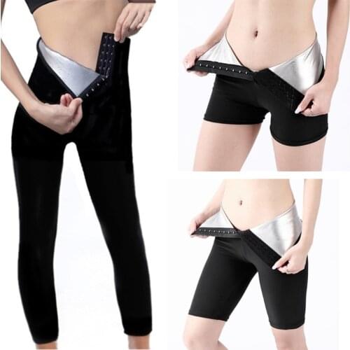 Women Tummy Control Corset Leggings High Waist Heater Sauna Sweat Shorts Weight Loss Body Shaper Slimming Workout Pants