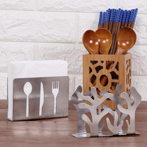 Metal Napkin Serviette Holder Dispenser Rust Resistant Paper Tissue Rack Home Party Table Decor