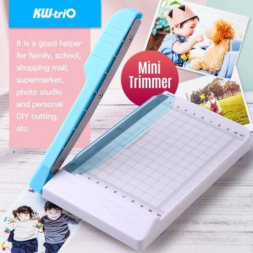 KW-trio Mini Paper Trimmer 6-Inch Guillotine Paper Cutter Photo Cutting Machine 10 Sheets Capacity with Line and Scale Design