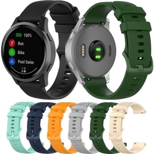18 20mm Soft Silicone Watch Strap For Garmin VivoMove HR 3 3S Luxe Style Sports Bracelet Wrist Band Loop For GarminMove 3 3S