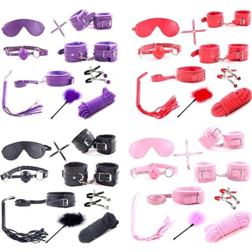 10-piece Adult Sex Products Set BDSM Fetish Adult Erotic Sex Toys for Woman Couples Games Fetish Bondage Rope Flirting Store