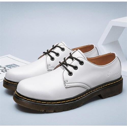 New mens and womens Martin shoes, high-end leather tooling shoes, fashionable outdoor brand business big head leather shoes