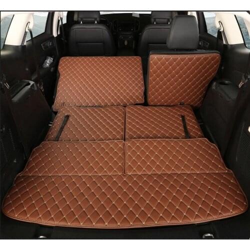 Brand New For Ford Edge 2015 5PCS Car Styling Cargo Liner Car Trunk Mat Carpet Interior Floor Mats PU Leather Pad Accessories