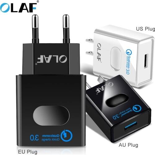 Olaf USB charger quick charge 3.0 Fast charging for Iphone X qc 3.0 USB Wlall Charger Adapter for Samsug S8 For Huawei p20 lite