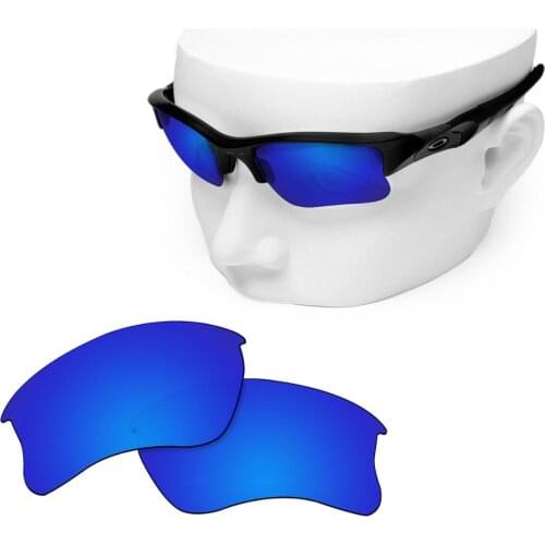OOWLIT Polarized Replacement Lenses of Deep Blue Mirror for-Oakley Flak Jacket XLJ Sunglasses