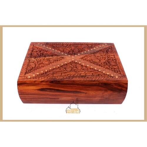 Pakistan jewelry box jewelry box classic Antique Walnut Wood high-end jewelry box lock case