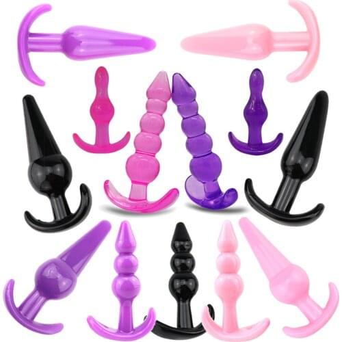 Silicone Anal Plug Bead Jelly Skin Feeling Dildo Woman Sex Toy Butt Plug Sex Product for Men Gay Erotic Accessories