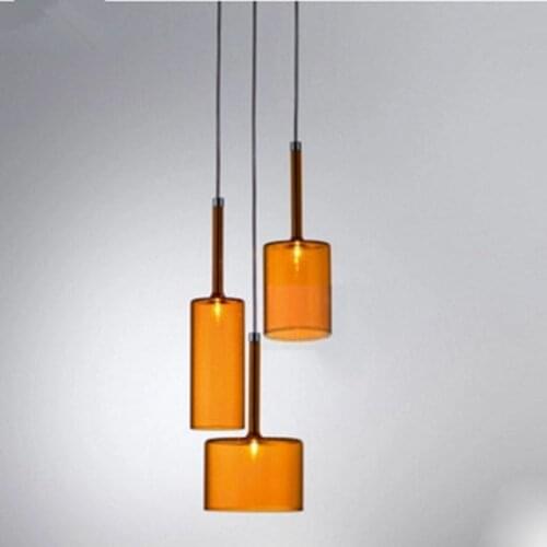 Modern minimalist restaurant bar coffee shop chandelier bar personality creative glass chandelier extension chandelier