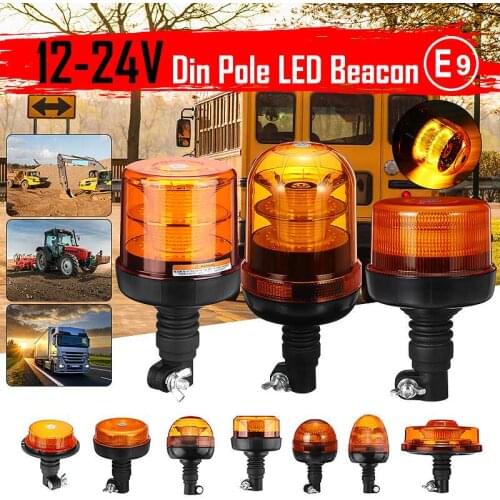 LED 4 Modes Flashing Warning Beacon Light 24W Rotating Emergency Strobe Light Traffice Signal Lamp for Tractor Truck School Bus