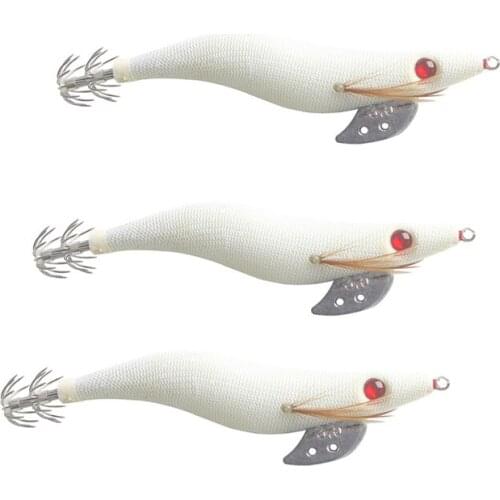 1PC Luminous Double Layers Umbrella Fishing Lure Squid Jigs Hook Wooden Shrimp Artificial Fishing Lures Wood Shrimp Fishing Bait