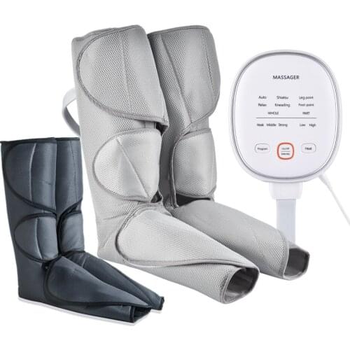 Air Compression Leg Massager Stimulate Blood Circulation Vibration Infrared Therapy Kneading Calf Foot Massage Intensity Control