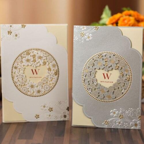 Cut Rose Flora Wedding Invitations Card Greeting Cards Customize Wedding Decoration