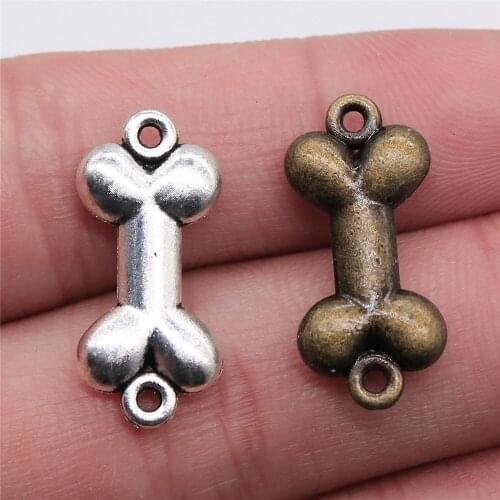 10pcs 22x10mm Charm Bone Connector Dog Bone Connector Charms For Jewelry Making Bone Connector Charms