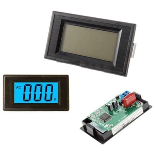 2-wire 3 1/2 Digital Blue LCD AC 80-500V Volt Panel Meter voltage power supply