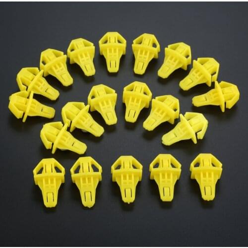 20PCS Auto Fastener Car Styling Bumper Moulding Clips Nylon 91578-T0A-003 Yellow Fits For Honda CR-V