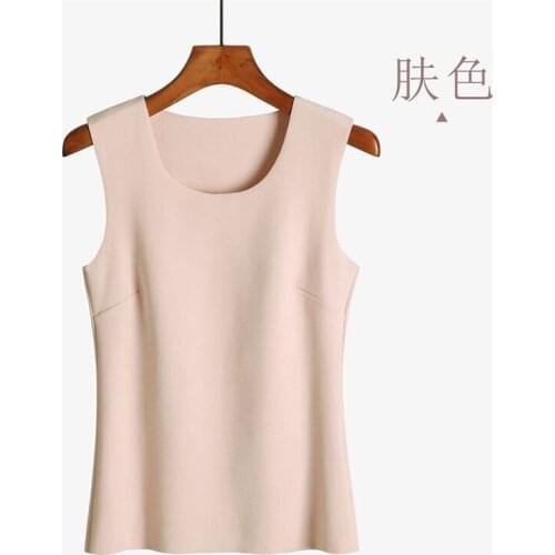 2021 Winter Warm Velvet Tank Tops Women Thermal Underwear Slim Thicker Double Layer Soft Tanks Cotton Tees O Neck Sexy Vest Top