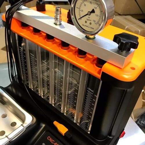 220V Launch CNC603 6 Cylinders Ultrasonic Fuel Injector Tester Cleaner For Gasonline Car