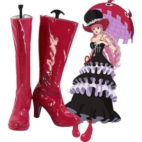 Anime One Piece Ghost Princess Perona Cosplay Shoes Girls High-heeled Boots Custom-made