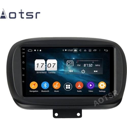 AOTSR Android 10 Car Radio For Fiat 500X 2014 - 2020 Multimedia Video Player GPS Navigation No 2 Din 2Din Auto Stereo PX6 4+64G