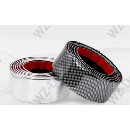 Car Accessories 3cm*5m Carbon Fiber Rubber Edge Guard Strip Fit For Universal All Car Model Sticker Door Sill Anti-scratch Strip