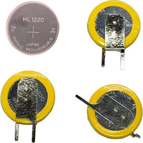 Free shipping: 5PCS-10PCS ML1220 1220 3V button battery with high quality soldering feet New original