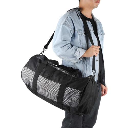 High Capacity Diving Equipment Mesh Bag Wet Clothes Swimming Fins Flippers Mesh Net Handbag Folding Scuba Bag Handbag