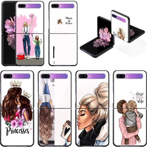 Smartphone Case For Samsung Galaxy Z Flip 5G Cover Cellphone Shell TPU Caso Mobilephone Fundas Baby Queen Girl Boss