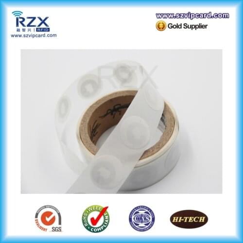 Dia 25mm size paper material 1000pcs FM1108 13.56Mhz rfid tag/ label for label printer