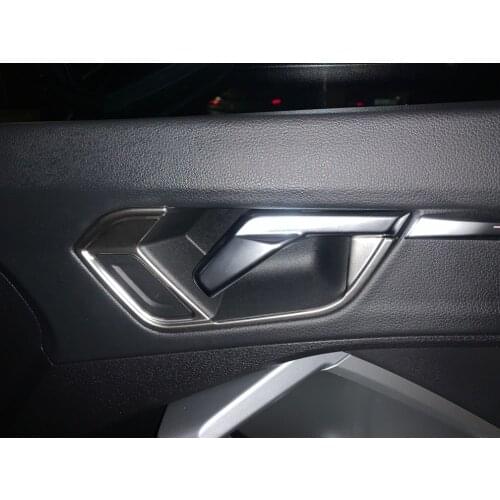 For Audi Q3 F3 2019 2020 Stainless steel Interior Door Handle Cover Trim Frame Sticker Decoration Interior Accessories
