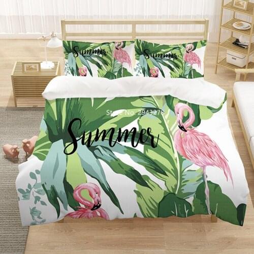 Home Textiles Bedding Unicorn Flamingo Design Duvet Quilt Cover Pillowcase American/European/English Size Children Bedroom
