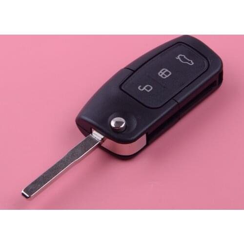 DWCX 3 Buttons Flip Folding Remote Key Shell Fit for Ford Mondeo MK4 Fiesta C-Max Galaxy Kuga S-Max 2008 2009 2010