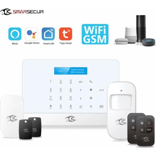 GSM smart WIFI alarm wireless gsm home anti-theft alarm