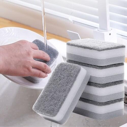 5PCS Sink Scourer Dish Sponge Kitchen Tools Scrub Multi Purpose For Home Cleaning Pans Kitchenware Household Comfort
