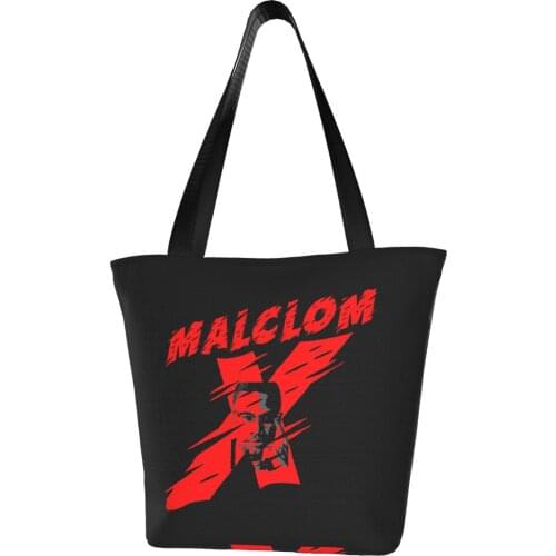 MALCOM X RED Shopping Bag Aesthetic Cloth Outdoor Handbag Female Fashion Bags