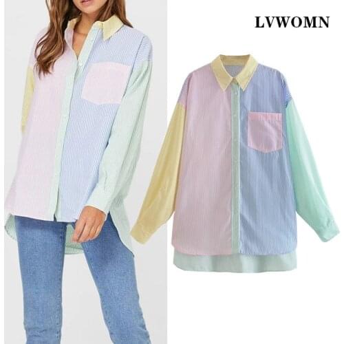 Женские рубашки в полоску LVWOMN China At AliExpress