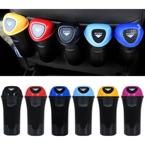 Mini Car Trash Can Organizer Garbage Holder Vehicle Storage Bag Accessories Auto Door Seat Back Visor Trash Bin Paper Dustbin