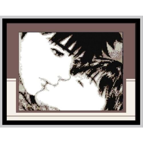 Joy Sunday A Promise Kiss Cross Stitch Kits Needle Crafts 11&14CT Cartoon Pattern Cross Stitch Needlework Set Gift Home Decor