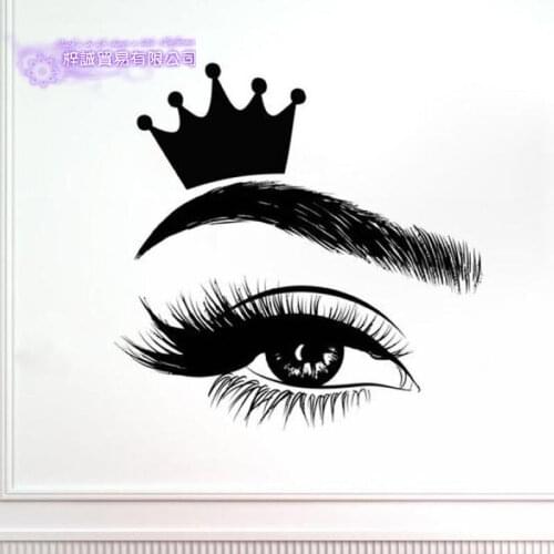 Eye Eyelash Sticker Make Up Spa Decal Beauty Posters Vinyl Wall Decals Decor Mural Nail Beauty Salon Wall Decal
