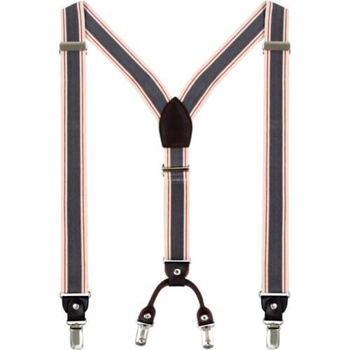 Brand New Unisex Y Shape Elastic Clip-on Suspenders 4 Clip Pants Braces Men Adjustable Elasticated Suspender Straps for Women