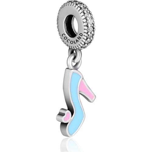 Fits Pandora Charms Bracelets High Heel Boots Beads 100% 925 Sterling-Silver-Jewelry Free Shipping DIY Making