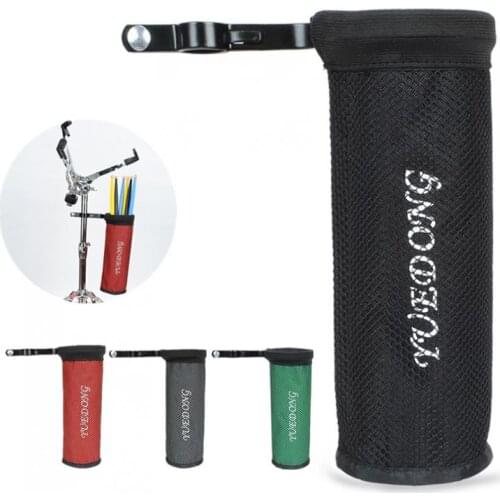 Dazzle Colour Drum Stick Holder Clip-on Stand Drumstick Barrel Bags with Mesh