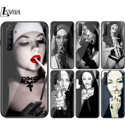 Sexy Nun Sister For OPPO Find X3 X2 F19 F17 RX17 F15 R15X K5 K3 K1 R9S F11 F9 F7 F5 Neo Pro Lite Black Phone Case