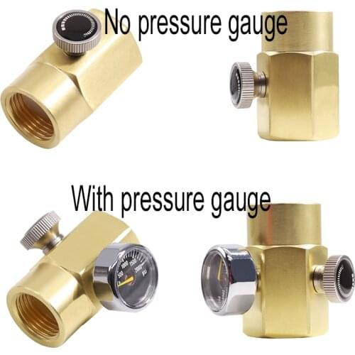 Refill-Adaptor Cylinder Bleed-Valve Pin-Valve Co2 Tank SodaStream Adapter with Pressure Gauge for Paintball Pistol Equipement