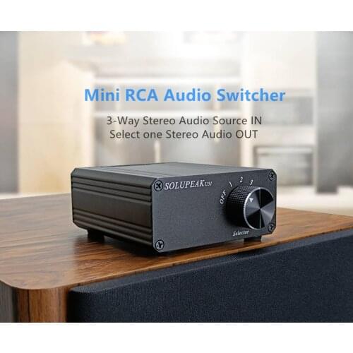 SOLUPEAK U31 1(3) IN 3(1) OUT RCA stereo audio Source signal switcher switch selector splitter schalter Distributor box for amp