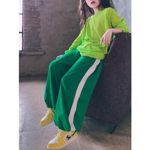 Kids Fashion Oversize Jogger Pants Summer Baby Soft Elastic Waist Trousers Teen Girls Outfit 3-15Y