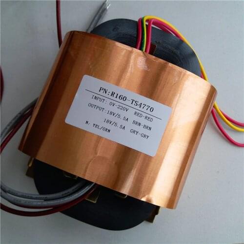 2*18V 5.5A R Core Transformer 200VA R160 custom transformer 220V copper shield Power amplifier