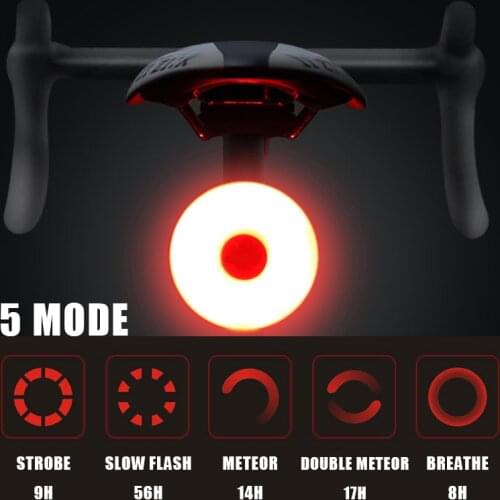 Mini LED Bicycle Tail Light Usb Chargeable Bike Rear Lights IPX5 Waterproof Safety Warning Cycling Light Helmet Backpack Lamp
