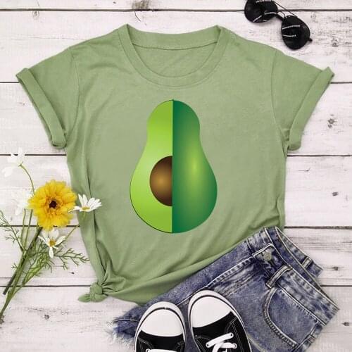 Avocado Womens T-shirt T-shirt short sleeve print casual womens clothing tops graphic T-shirt women TX9531
