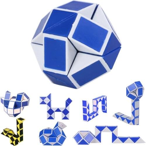 Snake Ruler Puzzle 24 Speed Antistress Cube Twist Snake Folding Educational Toy For Kids Cube 2021 New Year Gift For Children