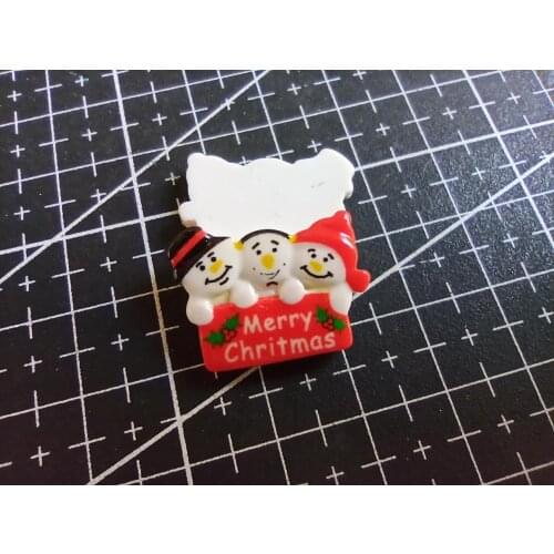 1pcs/lot resin flat back Printing Christmas picture 22mm Cabochons Scrapbooking Hair Bow Center DIY Christmas decration